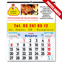 Calendario de Pared Mensual 43.5 cm