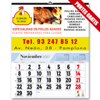 Calendario de Pared Mensual 43.5 cm
