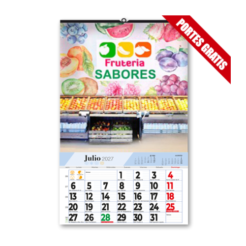 Calendarios de pared mensuales personalizables para empresas