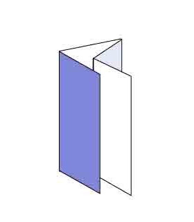 Cuadríptico 10x15 cm plegado paralelo