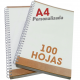 Libretas A4 de 100 hojas