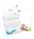 Papel de carta A4 con logotipo a todo color