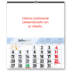 Calendario de Pared  Mensual 33,5 cm.