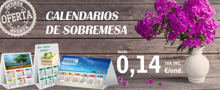 Calendarios de sobremesa baratos