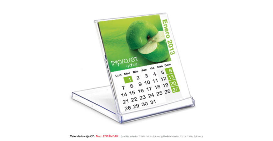 calendarios cajas cd
